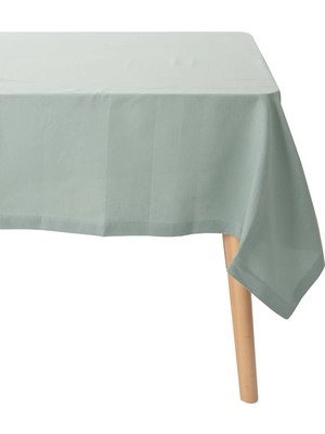 Decocenter Yeşil Düz Keten Masa Örtüsü