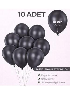 Bkmc 10 Adet Latex Balon 10 Inç Parti Balonu Doğum Günü Süsleme Balonu