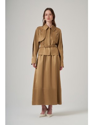 Nuss 1044 Paraşüt Taş Işlemeli Etekli Takım