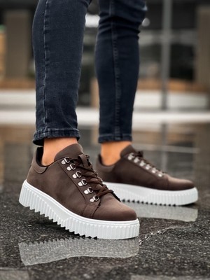 BOA Xramburada 505 Çengel Bağcıklı Kahverengi Beyaz Tabanlı Günlük Ayakkabı