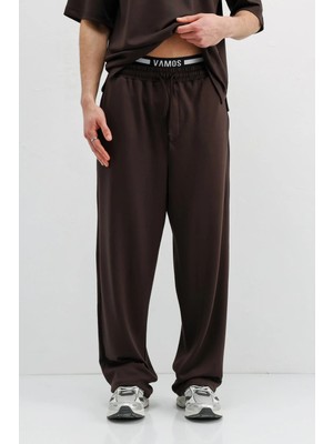 Vamos Modal Karışımlı Baggy Eşofman Alt Kahve