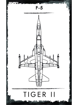 F-5 Tiger Ahşap Poster