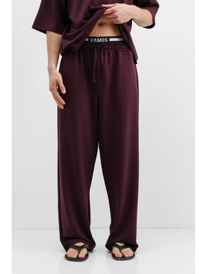 Vamos Modal Karışımlı Baggy Eşofman Alt Mürdüm