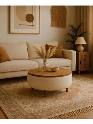 Dulgera Yeni Nesil Modern Yuvarlak Puf