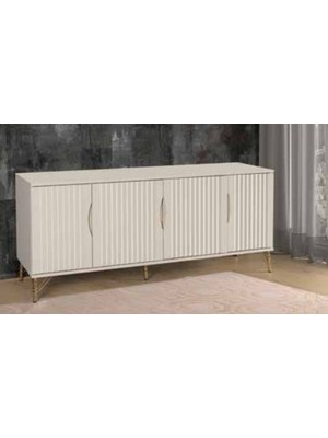 Yuvaset Home Elit Aytaşı Tv Ünitesi Komple Krem