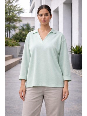 Alexander Gardi Alexandergardı V Polo Yaka Oversize Bluz
