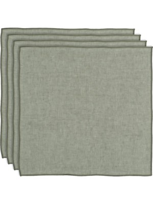 Decocenter Yeşil Overloklu Masa Örtüsü