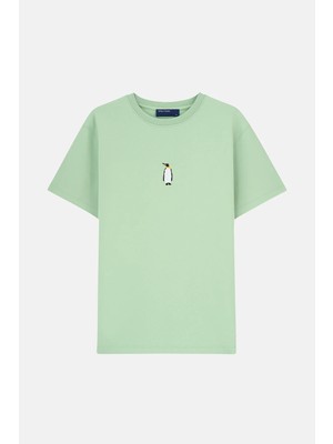 Reflect Studio Imparator Penguen Premium T-Shirt - Mint Yeşili