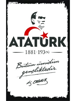 Atatürk Ahşap Poster