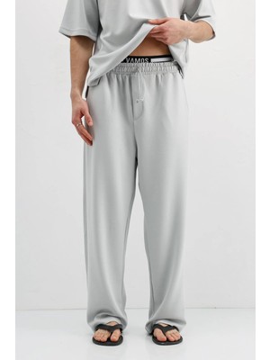 Vamos Modal Karışımlı Baggy Eşofman Alt Açık Gri
