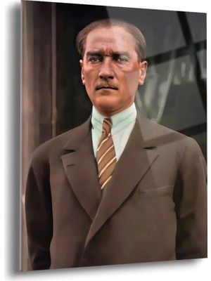 Shiny Art Atatürk Portre Cam Tablo - ATA090