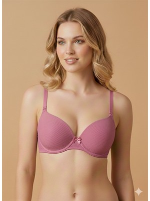 Ecem Yıldız Çizgili Destekli Dolgulu Sütyen 1520