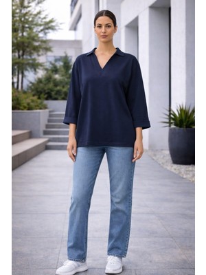 Alexander Gardi Alexandergardı V Polo Yaka Oversize Bluz