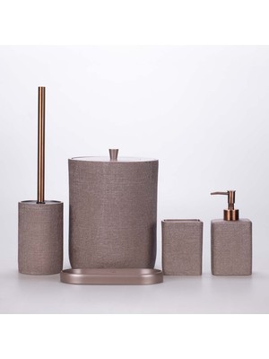 Selim Linen Banyo Seti Taupe