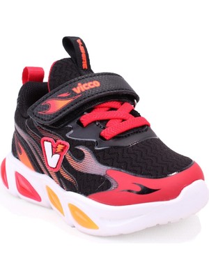 Vicco Coin 346B25Y211 Kırmızı Ortopedik Günlük Işıklı  Erkek Çocuk Spor Ayakkabı