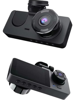 Store Mania Ieg™ Yol Kayıt Araç Kamerası Hd Dvr 3 Kameralı 2.0in Ekranlı Ön Iç Arka
