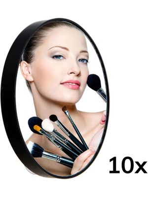 Eco Lounge Yumurcak Shop® 10X Büyüteçli Vantuzlu Pratik Kullanışlı Makyaj Lens Traş Aynası