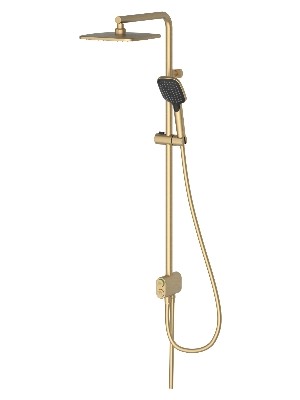 Teska Tena Duş Robotu Kare - Fırçalı Mat Altın