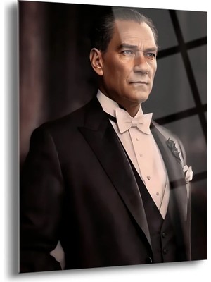 Shiny Art Atatürk Portre Cam Tablo - ATA067