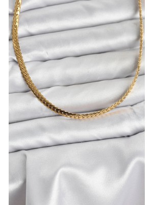 Eco Lounge 316L Çelik Gold Renk Zincir Kadın Kolye