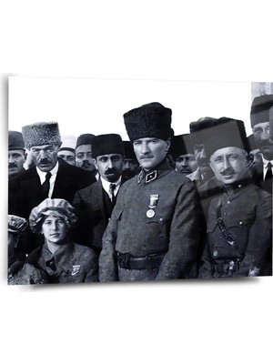 Shiny Art Atatürk Portre Cam Tablo - ATA028