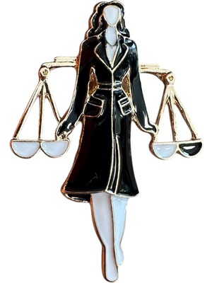 618 Concept Avukat Kadın Broş