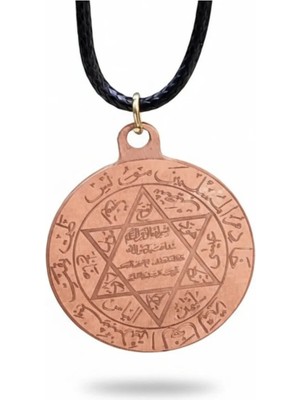 Güney Takı Store Hz.süleyman Mührü Saf Bakır Kolye