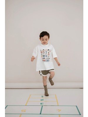 Oh la la Koala For Little Ones Power 23 Nisan Çocuk Baskılı Oversize Kısa Kollu T-Shirt