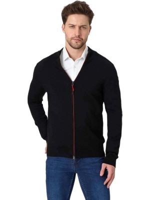 Woolona Tola Merinos Yünü Erkek Fermuarlı Sweater