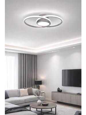 Fer Avize Elsa Modern Tasarım Enerji Tasarruflu LED Avize Beyaz Işık Salon Çocuk Odası Mutfak Yatak Odası Hol