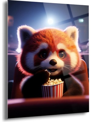 Shiny Art Kırmızı Panda Cam Tablo - MOD076