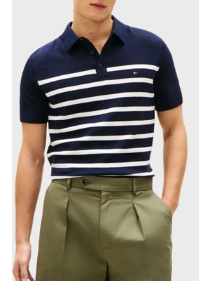 Tommy Hilfiger Pamuklu Regular Fit Çizgili Polo Yaka T Shirt Erkek Polo Yaka T Shirt MW0MW37396 0A4