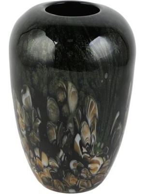 Vitale Siyah Cam Vazo 17X17X27CM