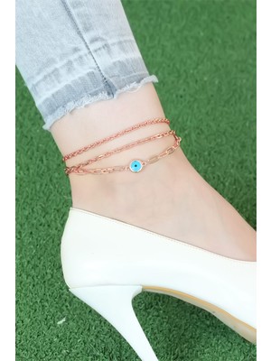 Moco Rose Renk Zincirli Nazar Figürlü Hal Hal