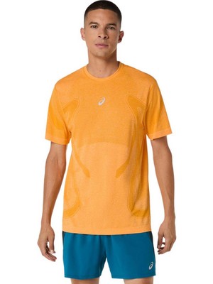 Asics Road Seamless Erkek Sarı Koşu T-Shirt 2011D355-800
