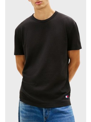 Tommy Jeans Pamuklu Slim Fit Bisiklet Yaka T Shirt Erkek T Shirt DM0DM22529 Bds