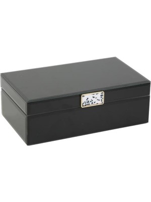 Vitale Siyah Ahşap Dekoratif Kutu 24X14X8CM