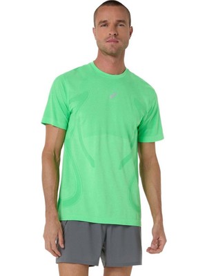 Asics Road Seamless Erkek Yeşil Koşu T-Shirt 2011D355-301