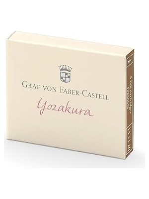 Indispensablely Graf Von Faber-Castell Dolma Kalem Kartuşu, 6’lı, Yozakura Renk, Suya Silinmeye Dayanıklı, Işığa