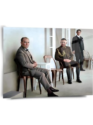 Shiny Art Atatürk Portre Cam Tablo - ATA048