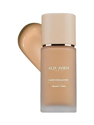 Indispensablely Alix Avien Kırışıklık Karşıtı Nemlendirici SPF30 Parlak Bitişli Fondöten Care Enhancer 816 Amber Ho