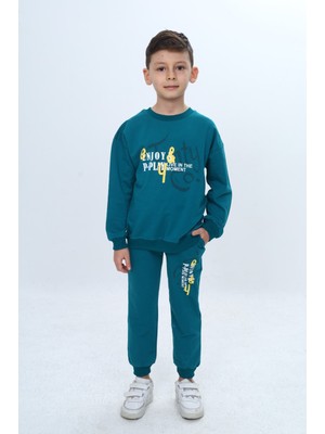 Toontoy Erkek Çocuk Önü Yazı Baskılı Eşofman Takım