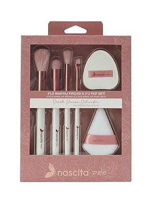 Indispensablely 4lü Makyaj Fırçası 2li Puf Seti - 161