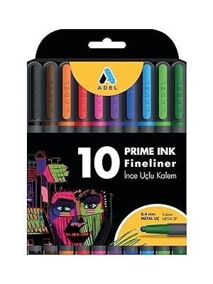 Indispensablely Adel Prime Ink Fineliner 10'lu Klasik Ince Uçlu Kalem