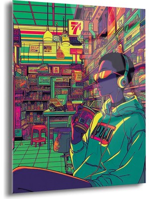 Shiny Art Retro Market Cam Tablo - MOD079