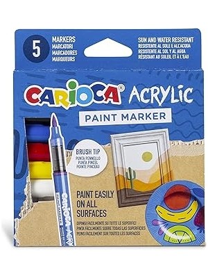 Indispensablely Carioca Akrilik Paint Marker Su Bazli Uçlu 5'li