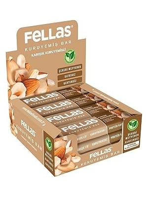 Indispensablely Fellas Karışık Kuruyemişli Bar 30 gr x 12 Adet