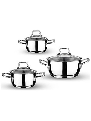 Indispensablely Leggno Topline 6 Parça Mini Tencere Seti 12-14-16CM