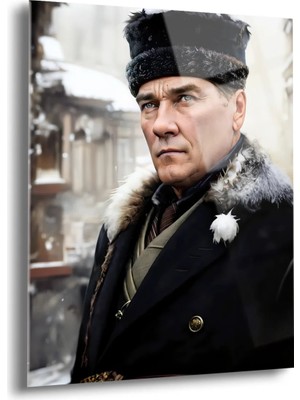 Shiny Art Atatürk Portre Cam Tablo - ATA081