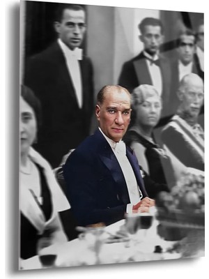 Shiny Art Atatürk Portre Cam Tablo - ATA016